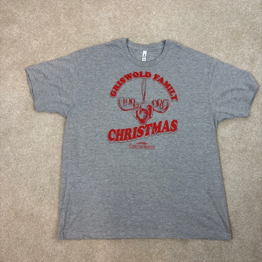 ZUNI Sportswear Griswold Family Christmas Vacation T Shirt Mens 2XL Gray‎ NWOT